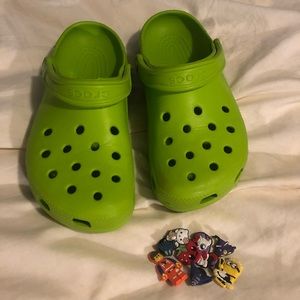 Crocs with assorted jibbitz